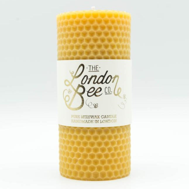 One Honeycomb Solid Beeswax Pillar Candle (4 ⅞” x 2 ¼”)