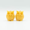 2 small Solid Beeswax Owl Candles (4 cm x 3 cm)