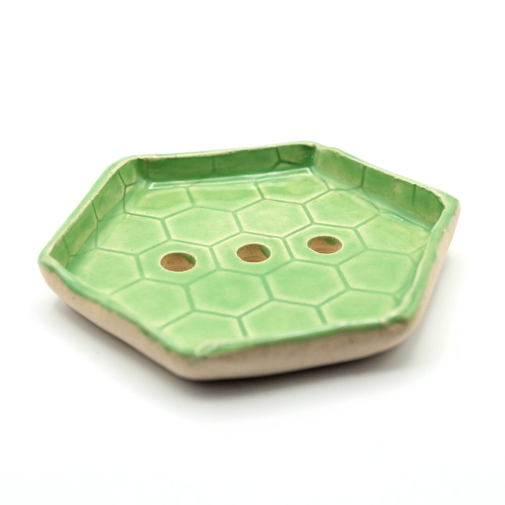 Green Ceramic Soap Dish