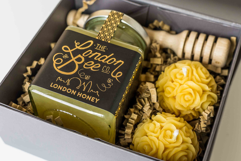 Small Beeswax Candles, and London Honey Gift Box