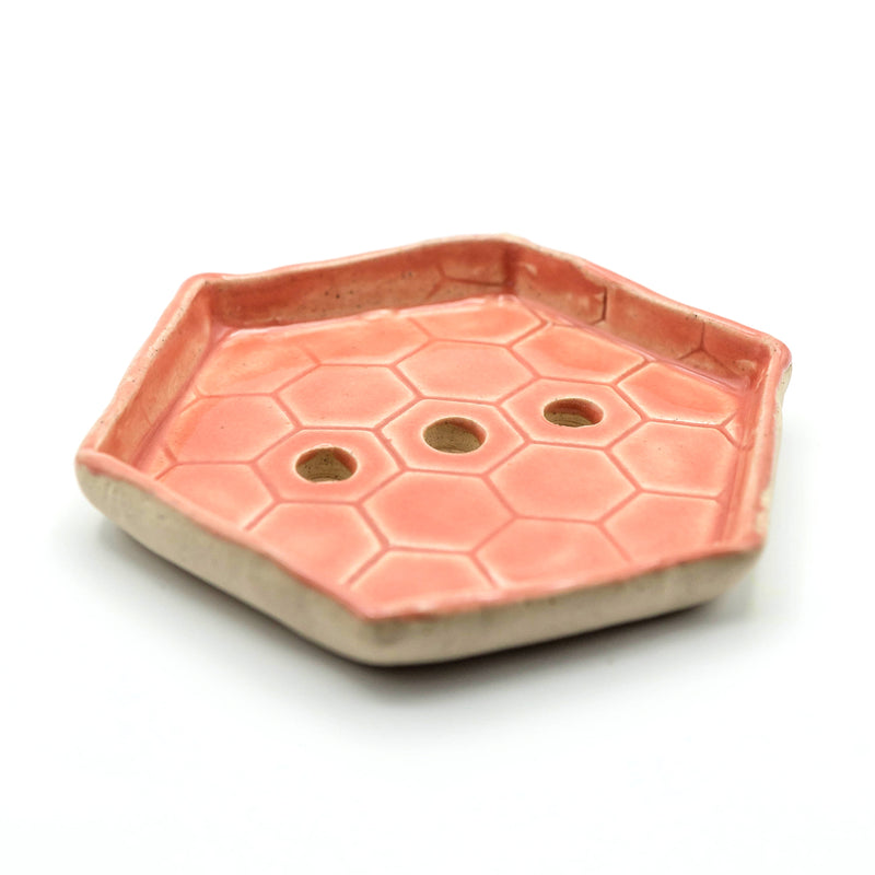 Pink Ceramic Soap Dish